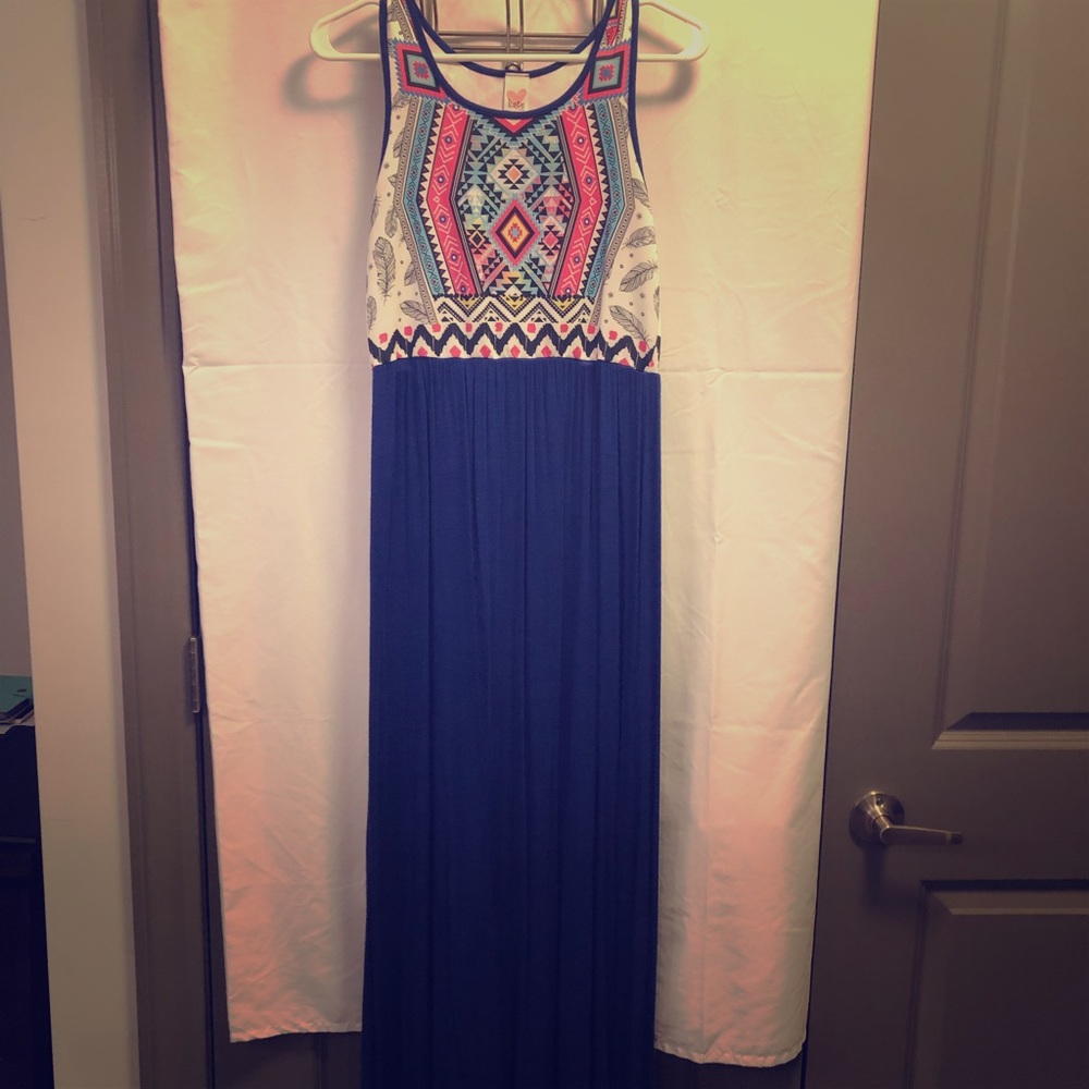 Printed top maxi dress